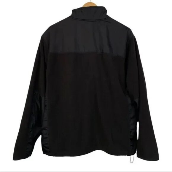 STARTER MEN'S BLACK FLEECE ZIP FRONT JACKET SIZE LARGE - Picture 2 of 4
